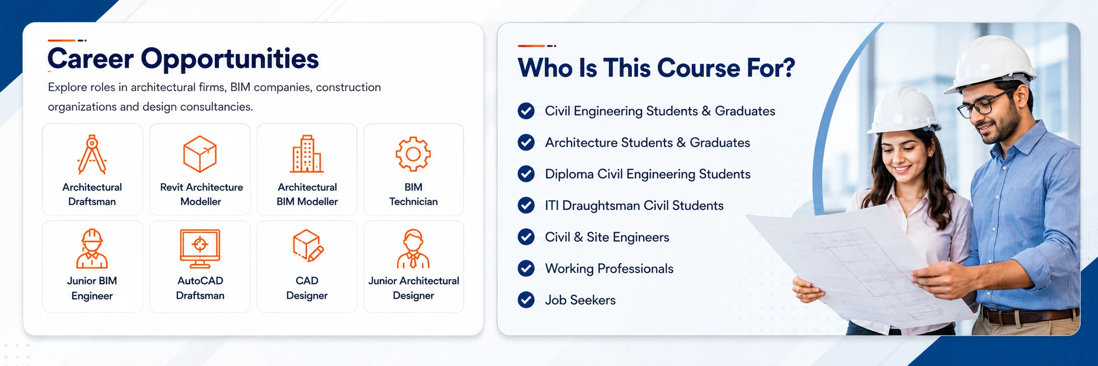 Career opportunities and eligible students for Architectural Design and BIM course at Skillz